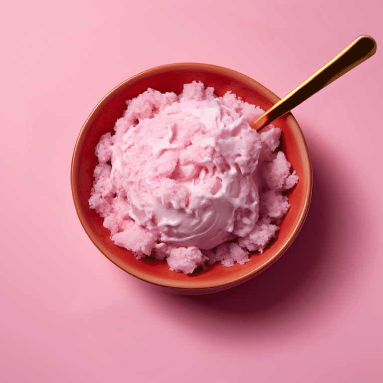 Helado de nieve rosa