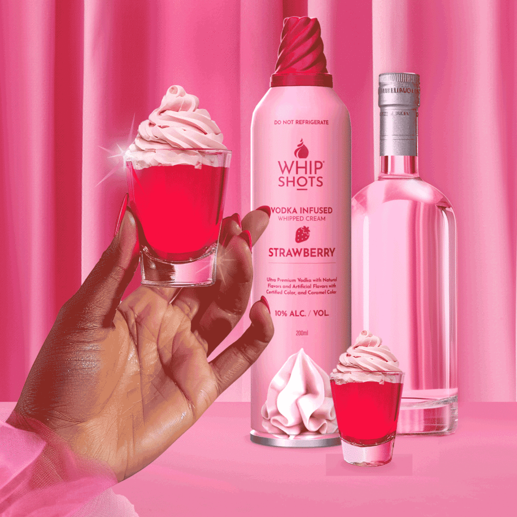 Image - In partnership with Whipshots, Museum of Ice Cream has created the Diamond Shot which is a pink shot with pink whipped cream on top.