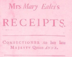 Photo- An image of the cover for Mrs. Mary Eales&#039;s Receipts Cookbook