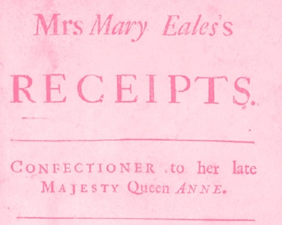 Photo- An image of the cover for Mrs. Mary Eales&#039;s Receipts Cookbook