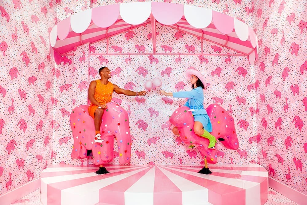 a couple having fun at Museum of Ice Cream Chicago