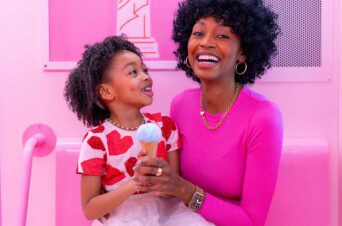 Mom and daughter having fun at Museum of Ice Cream Miami