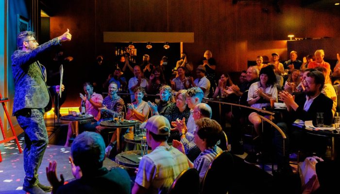 Magician performing at Chicago Magic Lounge