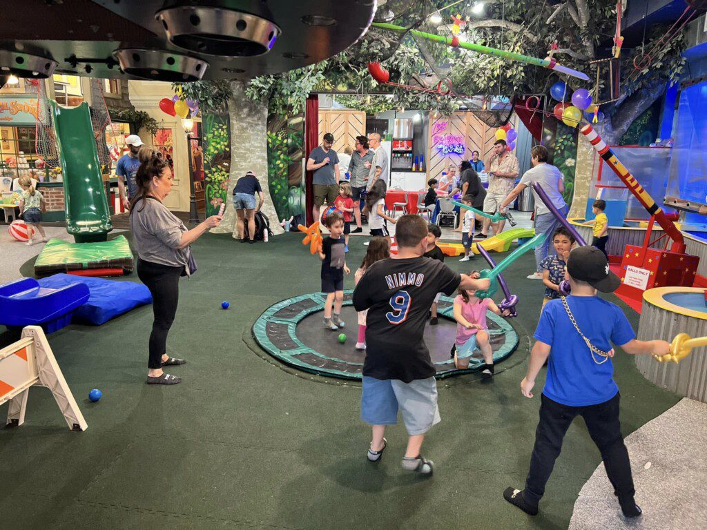 Kids playing in an indoor play area at Twinkle