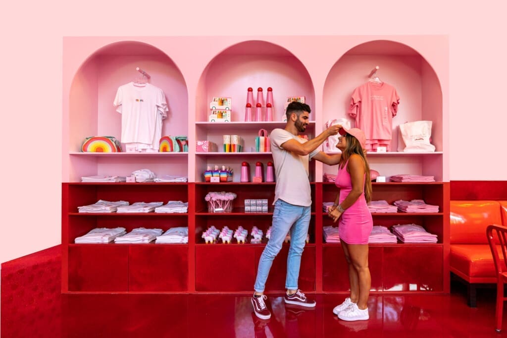Couple shopping for merch items at Museum of Ice Cream NYC 